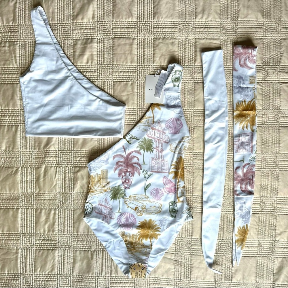 Baiia wrap suit in Havana print